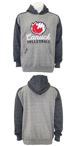 Canuckstuff Script Volleyball Logo Hoodie - Click Image to Close