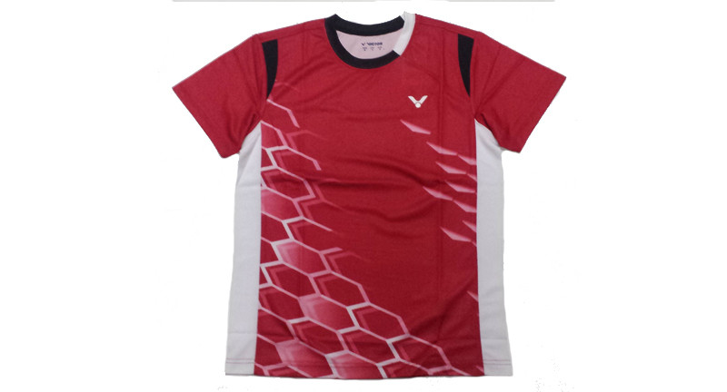 Victor Unisex Short Sleeve AT-5023D RED - FINAL SALE - Click Image to Close