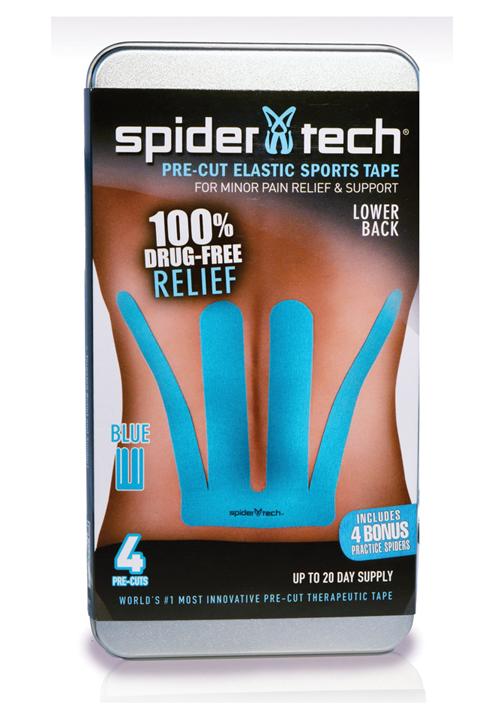 Spider Tech 4 pc Kinesiology Tape Lower Back